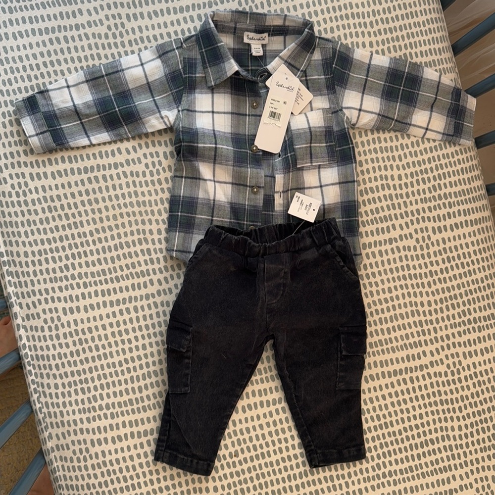 Splendid Button Down and Bottoms